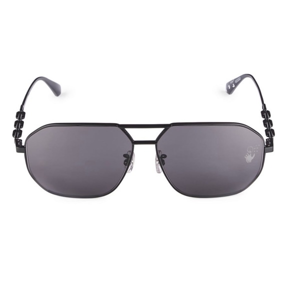 Off-White 56MM Square Brow Bar aviator Sunglasses